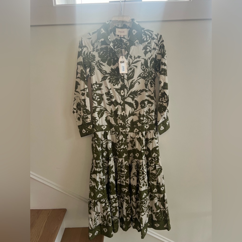 FIGUE Shelby Floral Print Dress